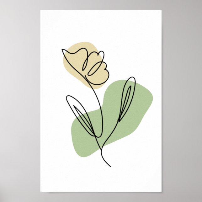 Flower Line Art Poster (Front)