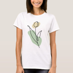 Flower Line Art T-Shirt