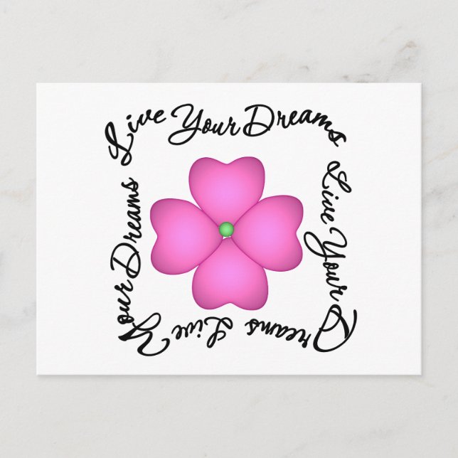 Flower - Live Your Dreams Postcard (Front)
