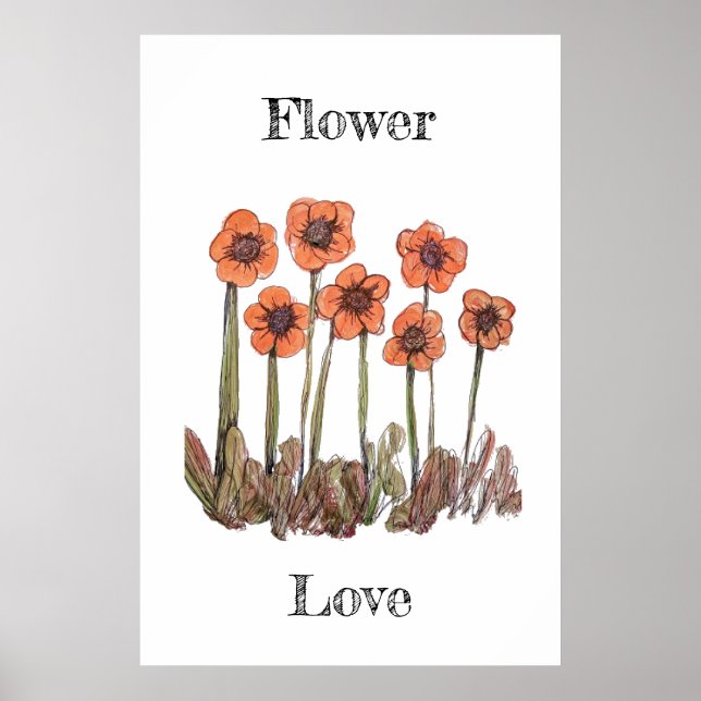 Flower Love Art  Poster (Front)