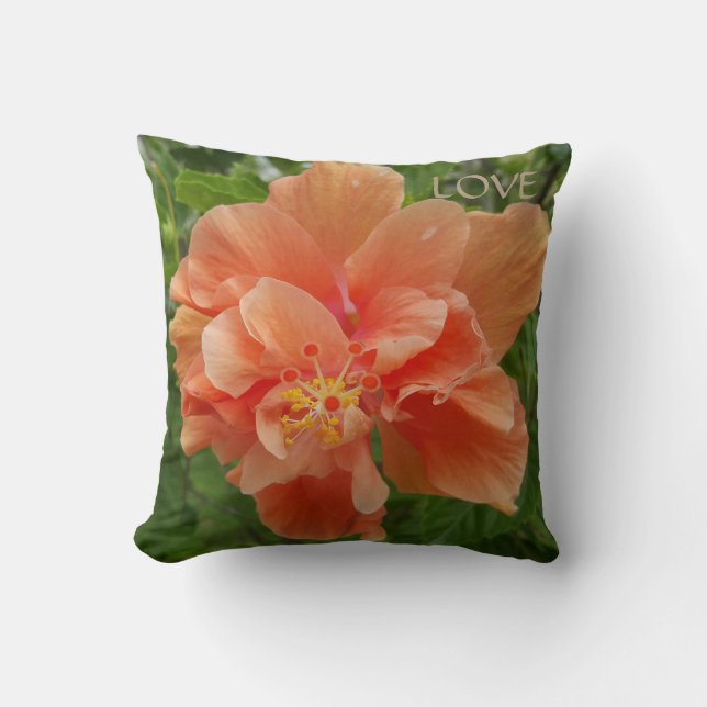 Flower Love Throw Pillow (Front)