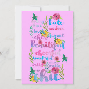 Flower Lover   Flower Cute Modern Beautiful Thank You Card