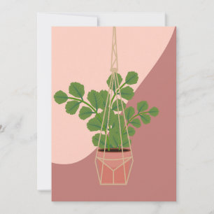 Flower Lover Flower Vase Art Thank You Card