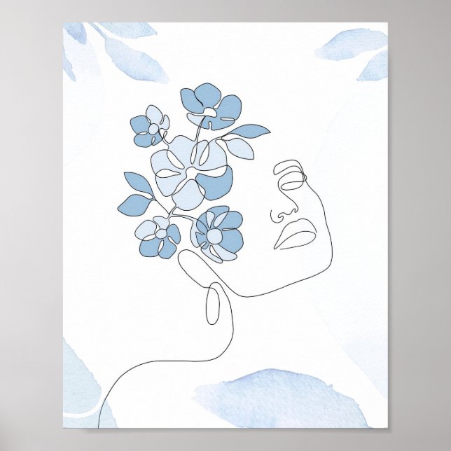 Flower Lover | Minimalist Portrait Art Poster (Front)