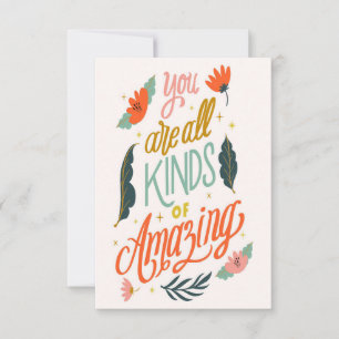 Flower Lover You Are All Kinds Or Amazing RSVP Card