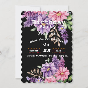 Flower lover's birthday Invitation