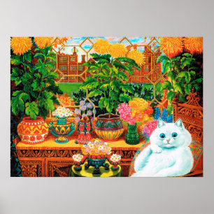 Flower Lovers Cat, Louis Wain Poster