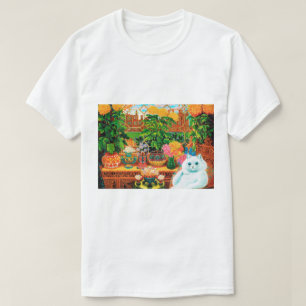Flower Lovers Cat, Louis Wain T-Shirt