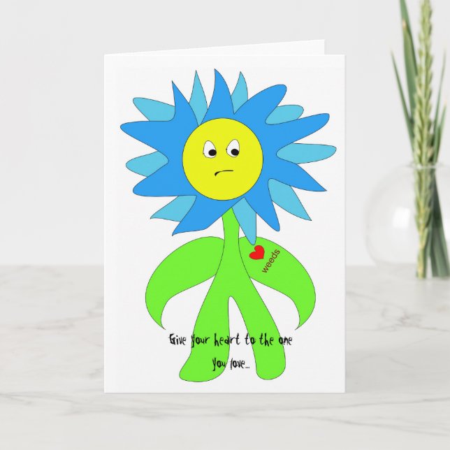 Flower Loves Weeds Card (Front)