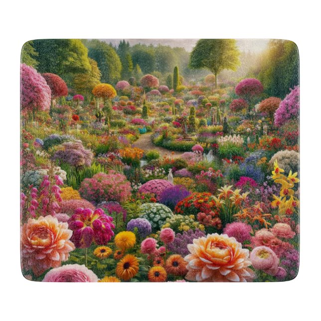 Flower magic – a paradise of colours cutting board (Front)