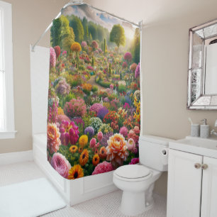 Flower magic – a paradise of colours shower curtain