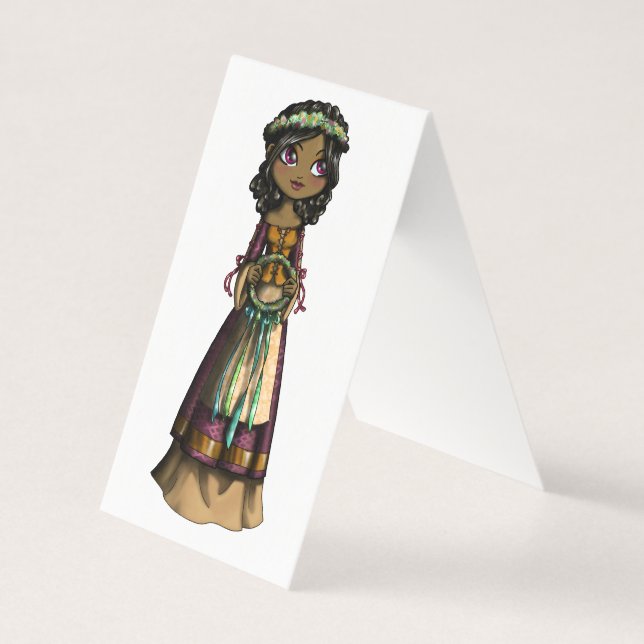  Flower Maiden Folded Card (Front)