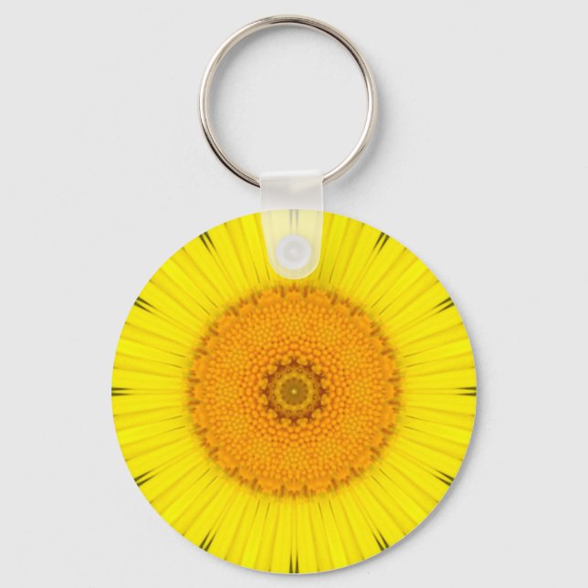 Flower Mandala 01 Key Ring (Front)
