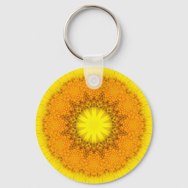 Flower Mandala 02 Key Ring (Front)