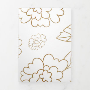 Flower Mandala 2 Tri-Fold Holiday Card