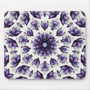 Flower Mandala Abstract Kaleidoscopic Pattern Mouse Pad
