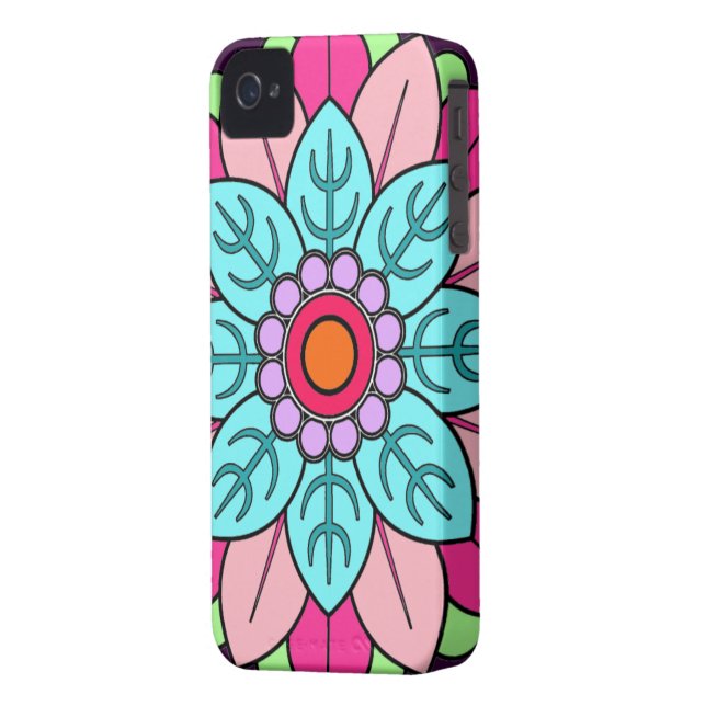 Flower Mandala Case-Mate iPhone Case (Back Left)
