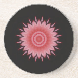 Flower Mandala in Pink Coaster
