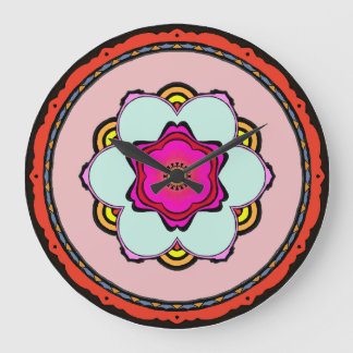 Flower mandala Wall Clock