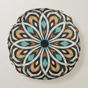 Flower Mandala Weave Round Cushion