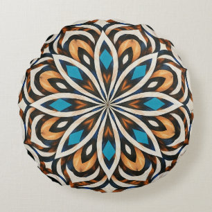 Flower Mandala Weave  Round Cushion