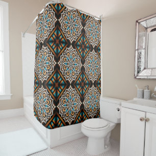 Flower Mandala Weave Shower Curtain