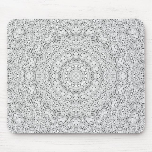 Flower Mandalal_MG_2221 BlackNWhite Mouse Pad (Front)