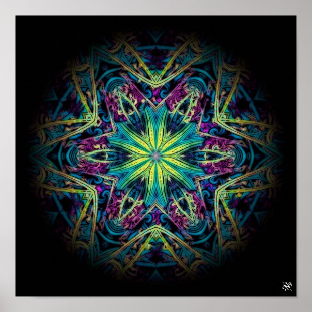 Flower marbel (marble series) poster (Front)