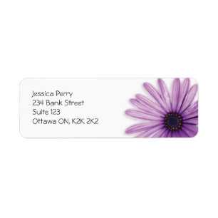 Flower Mark - Purple Return Address Label