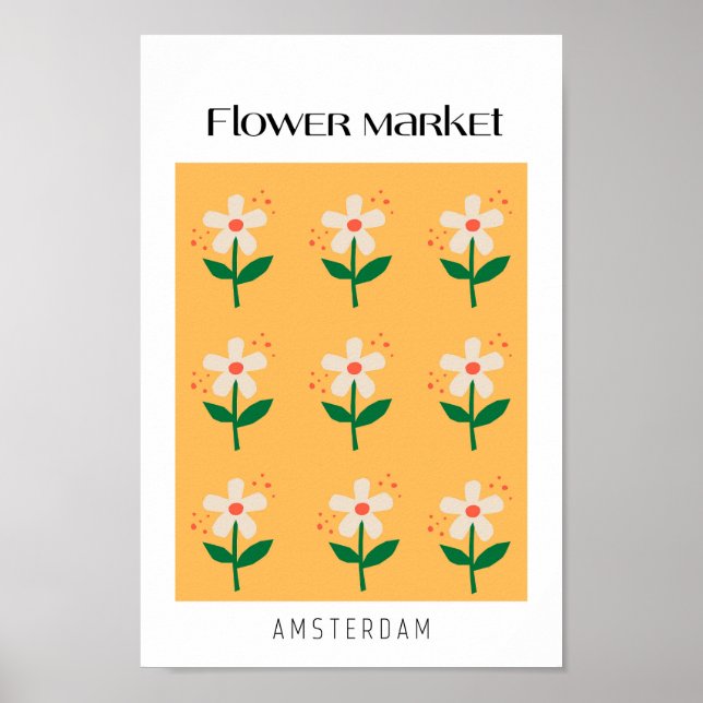 Flower Market Amsterdam Poster (Front)
