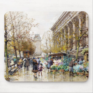 Flower Market at the Madeleine, Paris Mouse Pad