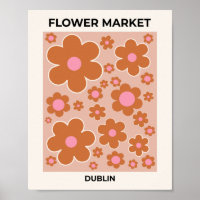 Flower Market Dublin Retro Flowers Colourful Flora
