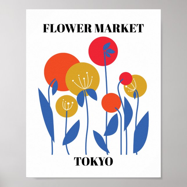 Flower Market Editable Tokyo Poster (Front)
