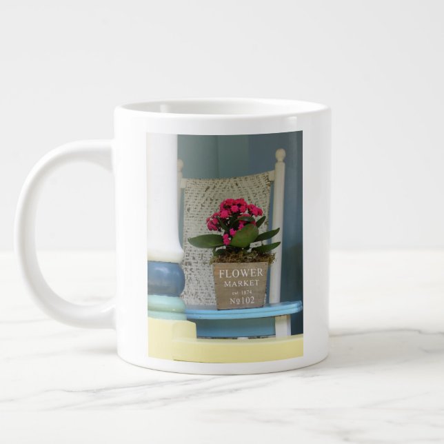 Flower Market Flower Pot - Martha's Vineyard Large Coffee Mug (Left)