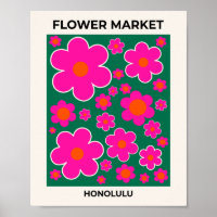 Flower Market Honolulu Modern Decor Retro Flowers