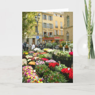 Flower Market in Aix en Provence, France Card