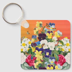 Flower Market Key Ring