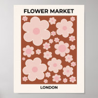 Flower Market London Retro Flower Terracotta Beige