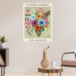 Flower Market, Los Angeles, Poster