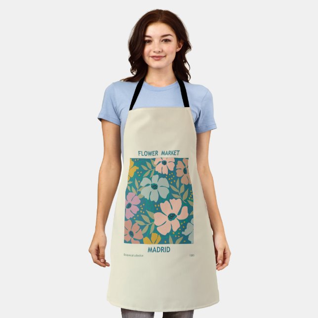 Flower Market Madrid Print Apron (Worn)