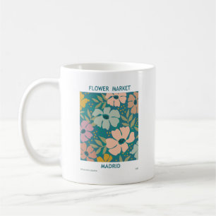 Flower Market Madrid Print Coffee Mug
