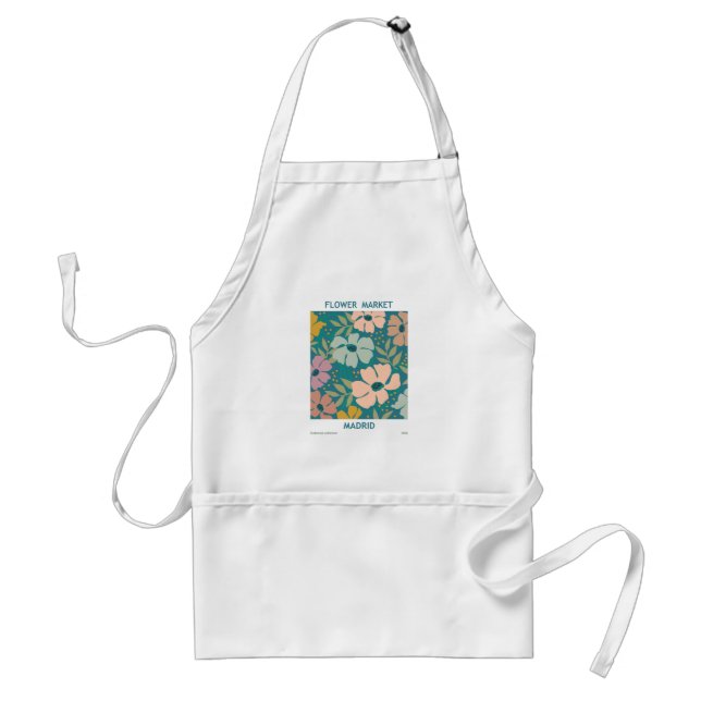 Flower Market Madrid Print Standard Apron (Front)
