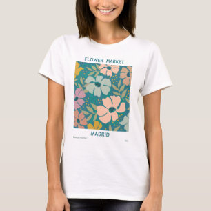 Flower Market Madrid Print T-Shirt