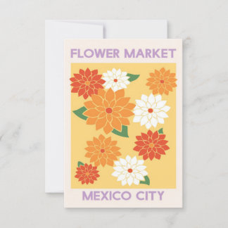 Flower Market Mexico City Invitation