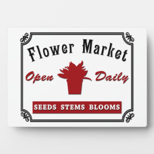 Flower market plaque