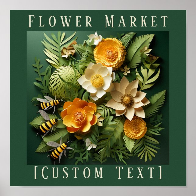 Flower Market Series - Green Poster (Front)