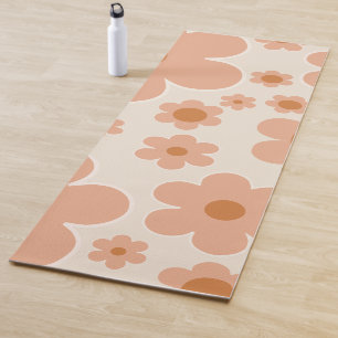 Flower Market Vienna Boho Flowers Beige Floral Yoga Mat
