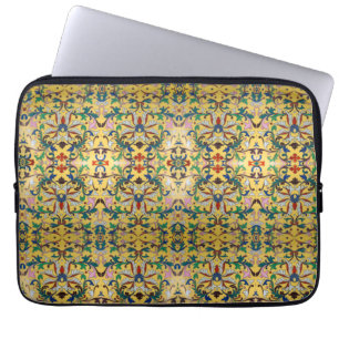 Flower Market Vintage Yellow Wildflower Botanical Laptop Sleeve