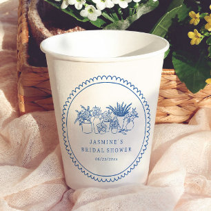 Flower Market Whimsical Bridal Shower Paper Cups
