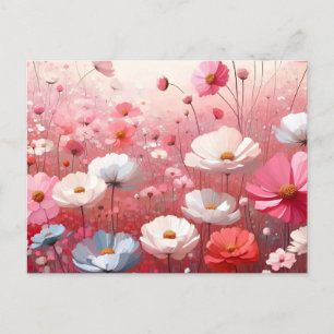 Flower Meadow Aesthetic Vintage Postcard